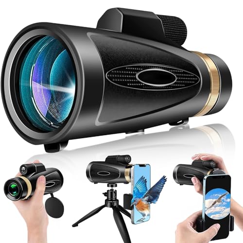 ASxmhGo 80x100 GTTY555 Monocular HD Manual Focus