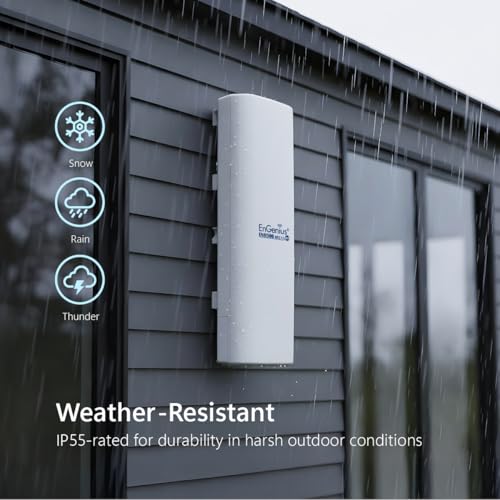 EnGenius ENH500-AX KIT 5GHz Wi-Fi 6 (802.11ax) 1,200 Mbps Outdoor Wireless Bridge, IP55