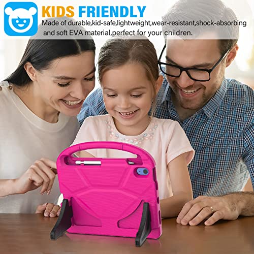 SUPLIK 11-Inch Kids Case for iPad A16 2025/10th Gen, Hybrid Pink Shell, Light Weight