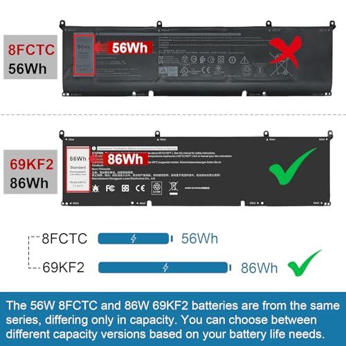 TREE.NB 69KF2 11.4V 86Wh 6-Cell Battery
