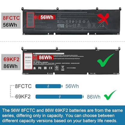 TREE.NB 69KF2 11.4V 86Wh 6-Cell Battery