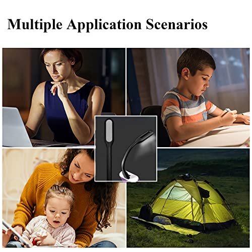 Soseelnee 6 LED USB Powered Touch Control Desktop Light 5V 1W Minimalist Black