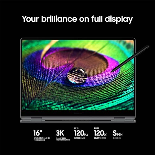Samsung 16" Galaxy Book5 Pro 360 NP960QHA-KG1US 2880x1800 AMOLED Convertible Laptop