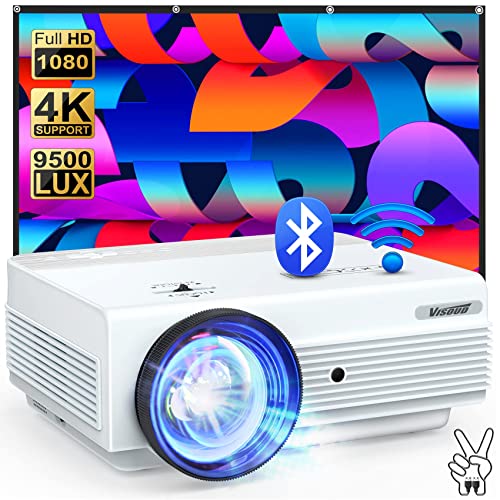 Visoud 12" x 5" x 12" V6 1920 x 1080 9500 Lumen LCD Portable Projector