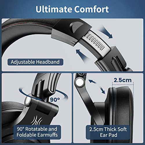 OneOdio A71 40mm Audio Driver Over-Ear Headphones Wired Sound Isolation Noise Control 3.5/6.35mm Jack