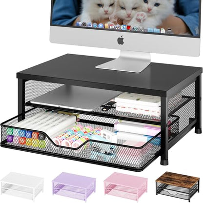 OPNICE 14 x 9.1 x 5.6 inches Computer Monitor Stand with Drawer