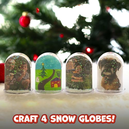 READY 2 LEARN 4-Pack CE10019 Christmas Craft Kit - Customizable Snow Globes