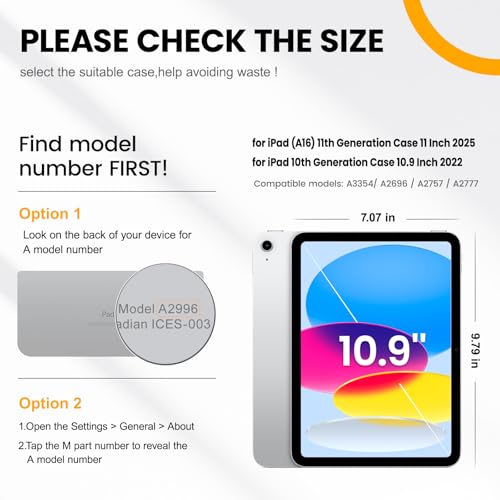 timecity 10.9-Inch iPad Case (Model Y6AU SD iPad 10th BK)