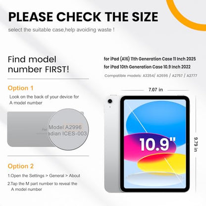 timecity 10.9-Inch iPad Case (Model Y6AU SD iPad 10th BK)
