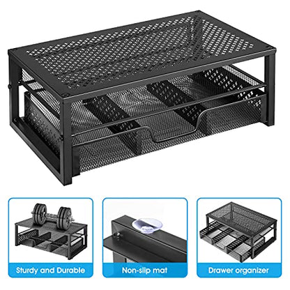 Simple Trending ST57810 Metal Monitor Stand Riser Space-Saving Ergonomic Desk Organizer