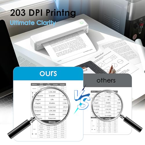 KNAON Portable Thermal Printer U8 203dpi Monochrome 4ppm Thermal Printer