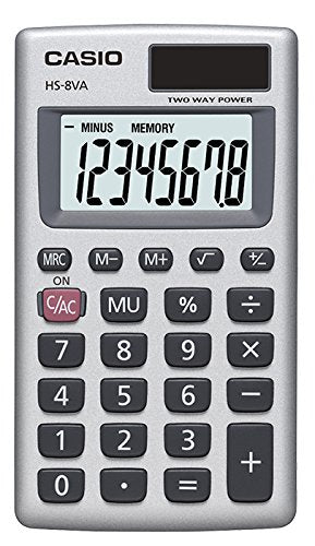 Casio 2.5 Inch HS-8VA LCD Standard Function Calculator