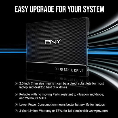PNY 250GB SSD7CS900-250-RB 2.5-Inch SATA Internal Solid State Drive