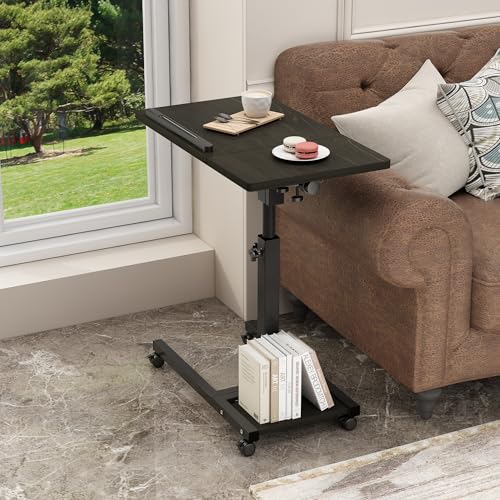TigerDad 11.81 x 13.27 inches QQ-111 Overbed Table Adjustable Height Indoor Use Metal and Engineered Wood
