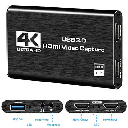 Rybozen 4K USB Capture Card V316B-FR 4K 60Hz AV Output Video Capture Device