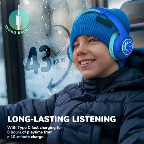 iClever BTH18 43 Hours Bluetooth Wireless Headphones 5.3 Over Ear