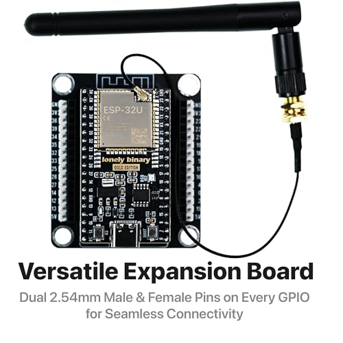 LONELY BINARY 3-Pack ESP32 External IPEX Antenna Edition Dual-Core MCU with Bluetooth and Wi-Fi Connectivity