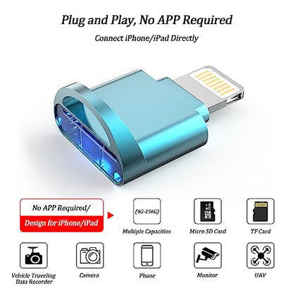 DESOFICON Micro SD Card Reader JY-FBA-00019 Lightning to Micro SD Adapter