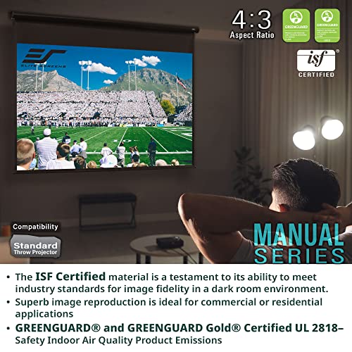 Elite Screens 120-Inch M120UWH2 Matte Pull Down Projection Screen