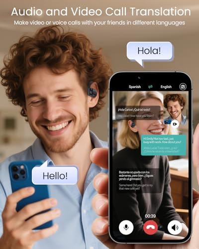 TAGRY K08 Wireless Earbuds 164 Languages Translation 13.5 Hours Battery Life Touch Control Bluetooth Audio
