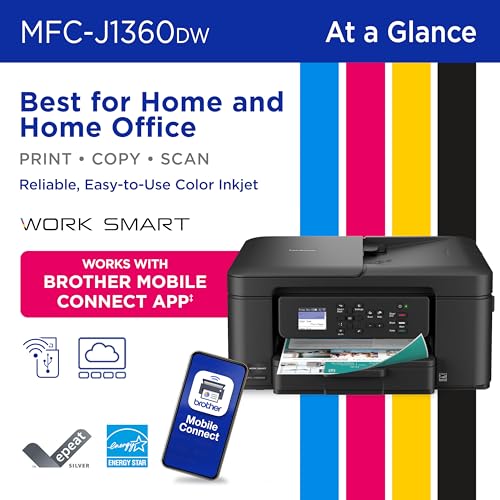 Brother Color Inkjet MFC-J1360DW 1200 x 6000 dpi ADF, Duplex, Wireless