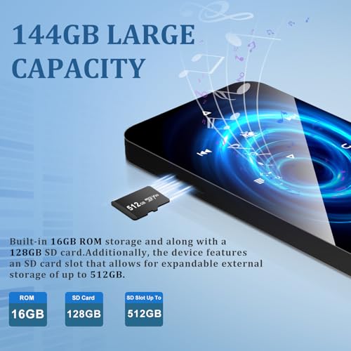 Picxiul 1.8-Inch PC-MP3-001 16GB MP3 Player with Bluetooth 5.2