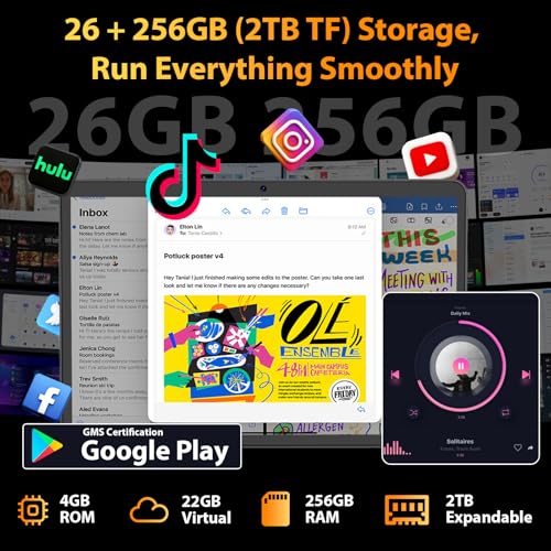 Relndoo 10.1" P30 1280x800 90Hz LED Tablet