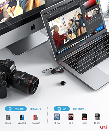 uni 2-Slot SD Card Reader UNICASD01 USB 3.0 Dual-Slot USB Type C Adapter