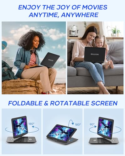 WONNIE 15.4" W-1458 1366x768 Portable DVD Player