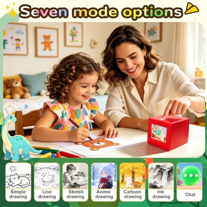iHeartYard 2.4in Ai Magic Box Inkless 200DPI Monochrome Portable Printer