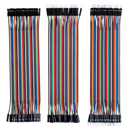 ELEGOO 120pcs Dupont Wire Kit Male to Female, Male to Male, Female to Female Connection Cables