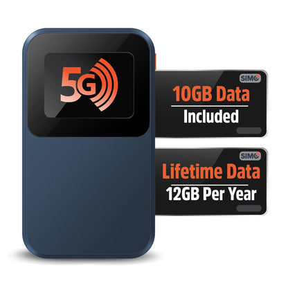 SIMO Solis Edge S5G25 5G Wireless Hotspot No Modem Needed Wi-Fi 6 1000 Mbps