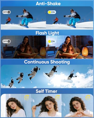 TESFOT 64MP DC101 Compact Camera with 180° Flip Screen and 4K Video