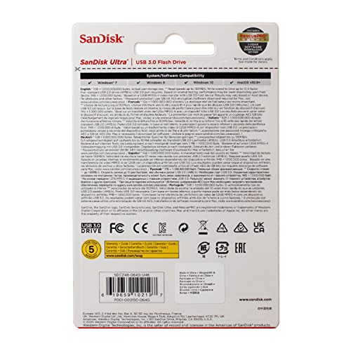SanDisk 64GB Ultra SDCZ48-064G-UAM46 USB 3.0 Flash Drive