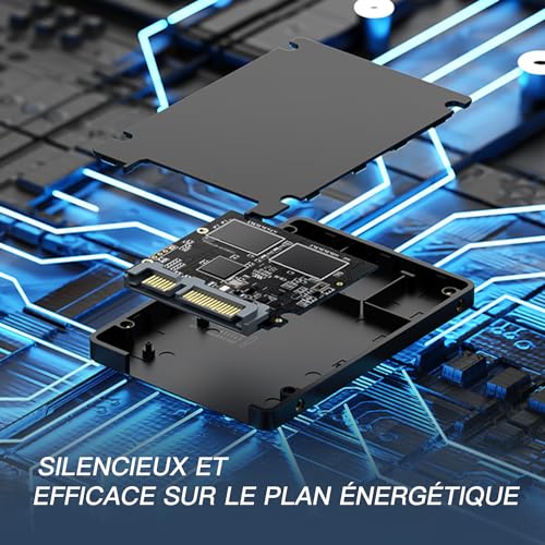 KingSpec 1TB 2.5" SATA Internal Solid State Drive, SATA III 6Gb/s, 3D NAND Flash, Model P3-1TB