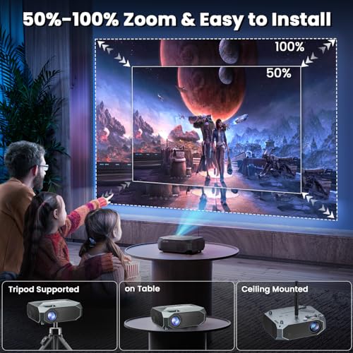 FUDONI Projector 300" R7B 1920x1080 18000L LCD