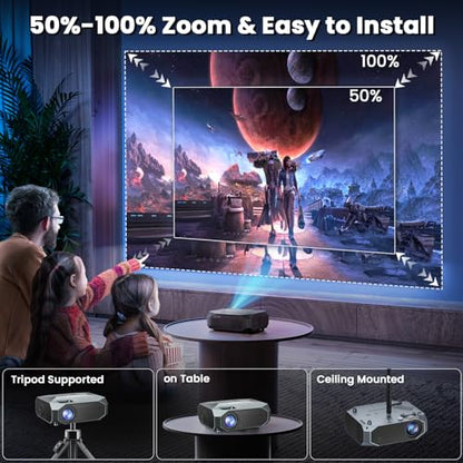 FUDONI Projector 300" R7B 1920x1080 18000L LCD