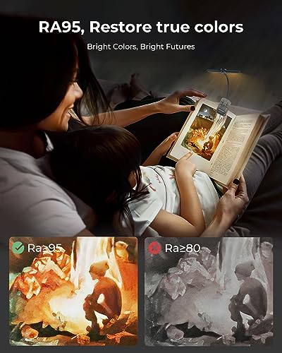 enclize 1 Count LED Rechargeable Reading Light Dimmable Touch Control USB Tabletop Dark Gray