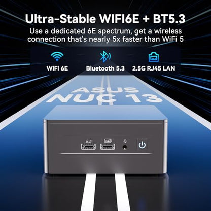 NENCHIN Mini PC NUC13ANHi5 16GB 512GB Intel i5-1340P Windows 11 Pro 4K UHD