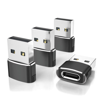 Elebase USB-C Female to Type A Male Adapter (4-Pack)