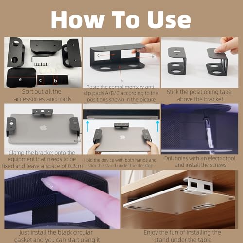 PEWORIGLEE Wall Mount Laptop Holder Model B0FH2V2D8C