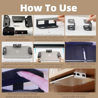 PEWORIGLEE Wall Mount Laptop Holder Model B0FH2V2D8C