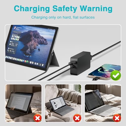 MARSDOCK 65W MDSF65 AC Adapter Power Supply - Compatible with Microsoft Surface Devices