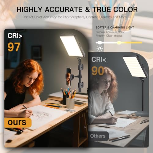 NiceVeedi 2 Count NV-15WHT 2800K-6500K LED Video Light Kit