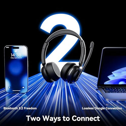 Waxop 1 Count WX-HS012 Wireless Headset with Environmental Noise Cancellation