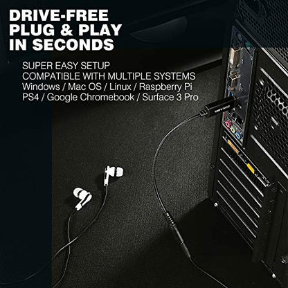 DUKABEL USB to 3.5mm Audio Adapter DUSB351F-120B Stereo to USB Audio Adapter Black