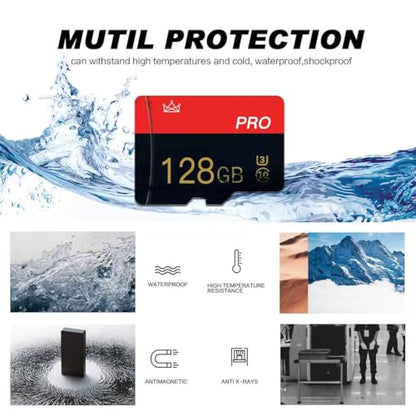 MORIC 128GB Micro SD Card 2 Pack Class 10 A1 Waterproof Memory Storage