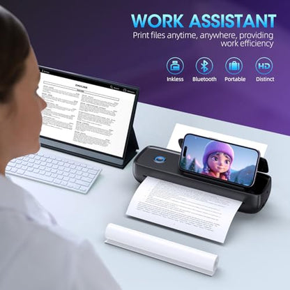 Aixiqee A80 Monochrome Thermal Printer 600x600 dpi