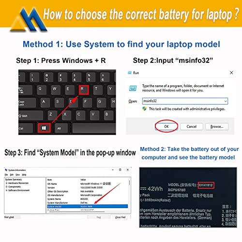 Mobik B31N1912 Laptop Battery 3550mAh 11.55V Lithium Ion