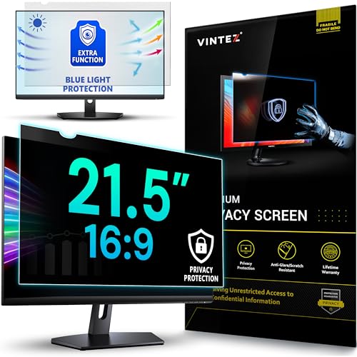 VINTEZ 21.5 Inch Computer Privacy Screen Filter Model VIN-102-21.5-BS